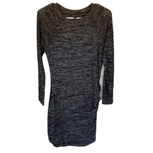 Banana Republic Dress Sz S Knit Long Sleeve Ruched Side Bodycon Gray Date Night